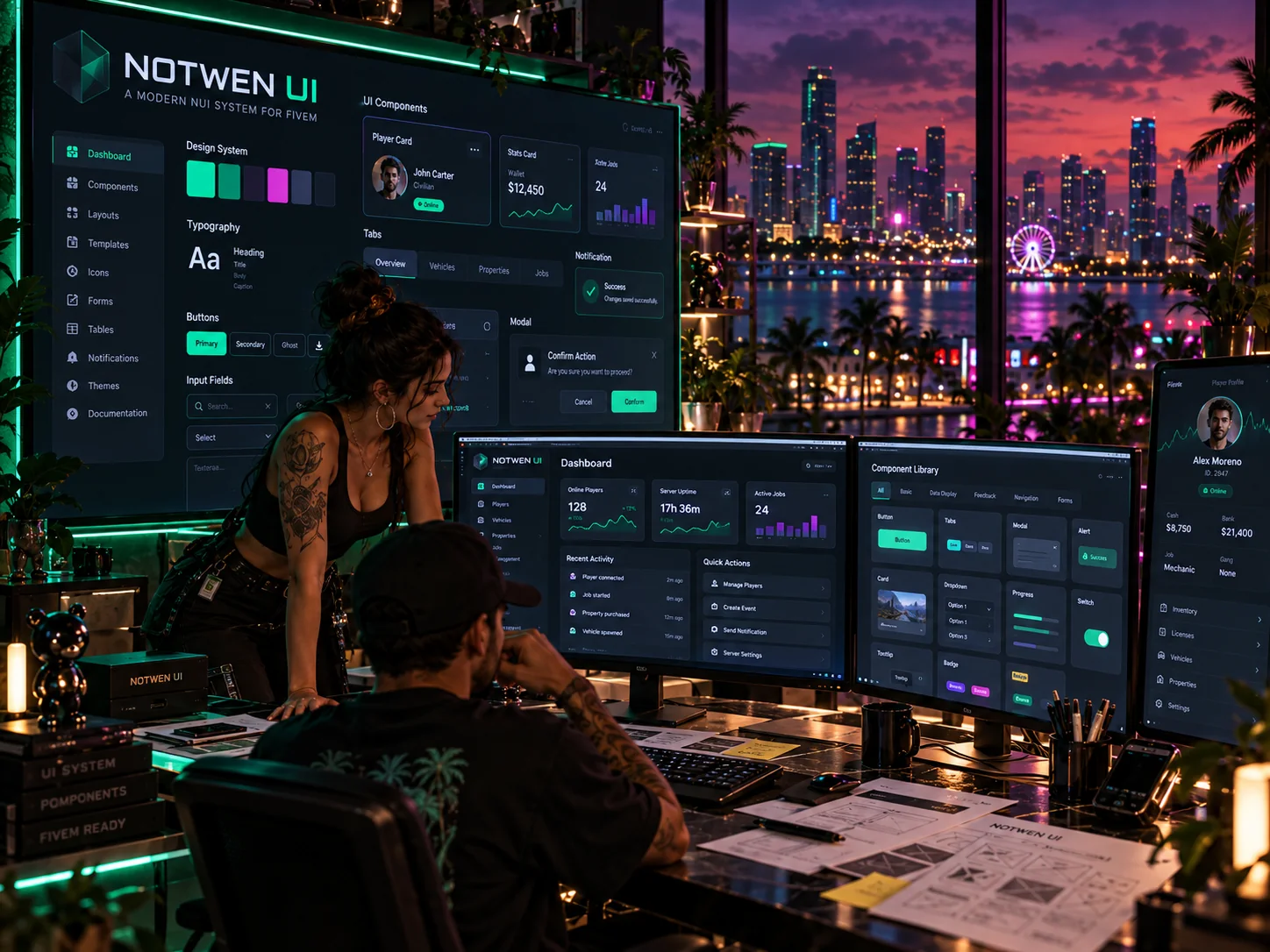 Notwen ui product scene